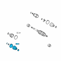 OEM Toyota Corolla Inner Boot Diagram - 04437-01020
