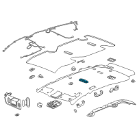 OEM Buick Enclave Reading Lamp Assembly Diagram - 84597596