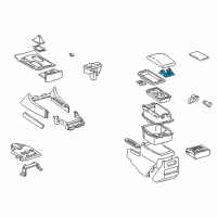 OEM 2002 Lexus LX470 Hinge Sub-Assy, Console Compartment Door Diagram - 58907-60051