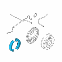 OEM 1997 Infiniti QX4 Shoe Set Rear Diagram - 44060-0W727