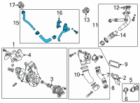 OEM Cadillac Coolant Line Diagram - 12701695