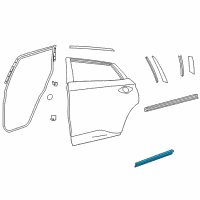 OEM 2017 Nissan Murano Seal-Rear Door Partition, RH Diagram - 82838-5AA1A