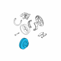 OEM 2001 GMC Jimmy Rear Brake Rotor Assembly (W/ Hub) Diagram - 15733196