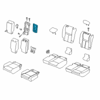 OEM 2014 Nissan Rogue Rear Seat Cup Holder Diagram - 88337-4BA1A