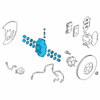 OEM Infiniti Q60 CALIPER Assembly-Front RH, W/O Pads Or SHIMS Diagram - 41001-5CA1B