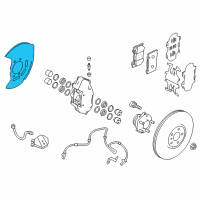 OEM 2019 Infiniti Q60 Splash Shield Diagram - 41161-5CA0A