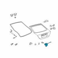 OEM 2005 Scion tC Lock Assembly Diagram - 69350-21110