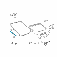 OEM Scion Lift Cylinder Diagram - 68960-0W252