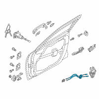 OEM Kia Optima Cable Assembly-Front Door Inside Diagram - 81371D4000