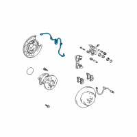 OEM 2002 Lexus RX300 Sensor, Speed, Rear RH Diagram - 89545-48010