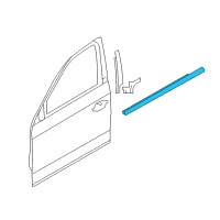 OEM BMW 330i Channel Sealing, Outside, Door, Front Right Diagram - 51-33-7-258-296