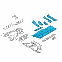 OEM 2018 BMW 640i Floor Pan Diagram - 41117263716