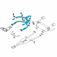 OEM 2018 Infiniti Q50 Front Exhaust Tube Assembly Diagram - 20020-4GA0A