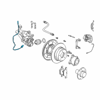 OEM BMW 540i Abs Wheel Speed Sensor Rear Right Or Left Diagram - 34-52-6-756-377