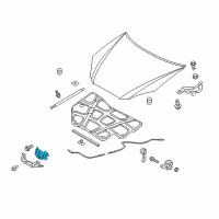OEM 2010 Hyundai Genesis Coupe Latch Assembly-Hood Diagram - 81130-2M000