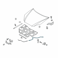 OEM 2011 Hyundai Genesis Coupe Cable Assembly-Hood Latch Release Diagram - 81190-2M000