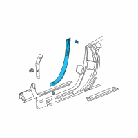 OEM 2005 Cadillac XLR Lock Pillar Trim Diagram - 15232017