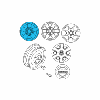 OEM 2008 Nissan Xterra Aluminum Wheel Diagram - 40300-EA31A