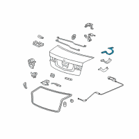 OEM Acura Hinge, Driver Side Trunk Diagram - 68660-TL0-G00ZZ