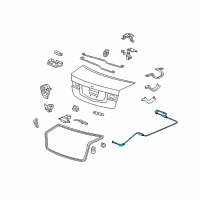 OEM Acura TSX Cable, Trunk Opener (Emergency) Diagram - 74880-TL0-G00