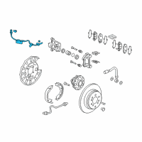 OEM 2011 Honda Pilot Sensor Assembly, Right Rear Abs Diagram - 57470-SZA-A02