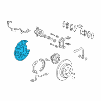 OEM 2011 Honda Pilot Plate, Driver Side Back Diagram - 43120-SZA-A01