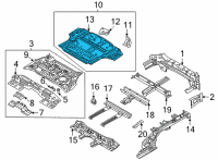 OEM 2021 Kia Sorento Panel Assembly-Rear FLOO Diagram - 65513P2050