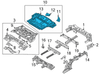 OEM 2021 Kia Sorento PNL Assembly-Rr Floor Rr Diagram - 65530P2050