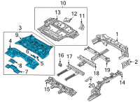 OEM 2021 Kia Sorento PNL Assembly-Rr Floor Fr Diagram - 65520P2550