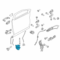 OEM 2013 Ford Explorer Latch Diagram - DG1Z-5421812-B