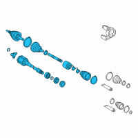 OEM 2016 Toyota Avalon Shaft Assembly, Front Drive, Left Diagram - 43420-06A90