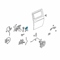 OEM 2010 Honda Odyssey Actuator Assembly, Driver Side Slide Door Lock Diagram - 72663-SHJ-A11