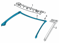 OEM 2022 Chevrolet Corvette Weatherstrip Diagram - 84820761