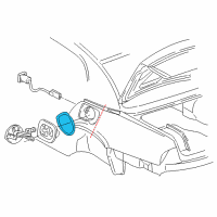 OEM 1985 Oldsmobile Cutlass Ciera Sealing Strip Kit, Fuel Tank Filler Pipe Housing Diagram - 12399117