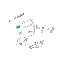 OEM 2008 Hummer H2 Handle, Outside Diagram - 25845866