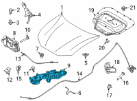 OEM Ford Mustang Mach-E LATCH ASY - HOOD Diagram - LJ8Z-16700-B