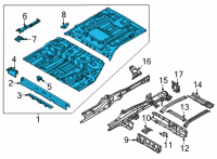 OEM 2022 Hyundai Ioniq 5 PANEL ASSY-REAR FLOOR Diagram - 65510-GI000