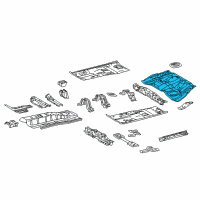 OEM 2011 Lexus HS250h Pan, Center Floor Diagram - 58211-47050