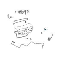 OEM Toyota Corolla Trunk Lid Switch Diagram - 84840-12050