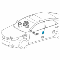 OEM 2015 Toyota Corolla Side Sensor Diagram - 89831-02190