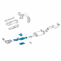 OEM 2000 Toyota 4Runner Converter & Pipe Diagram - 17450-62050