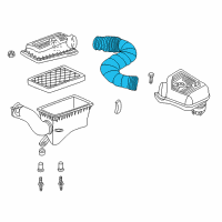 OEM Dodge Dakota Air Cleaner Hose Diagram - 53030761