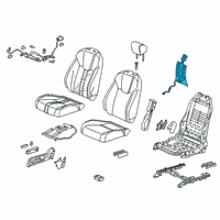 OEM Honda Insight Heater Complete Right, Front Diagram - 81124-TXM-A61