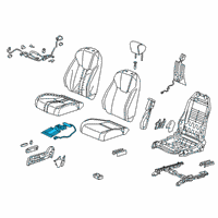 OEM Honda Insight Heater Complete Right, Front Diagram - 81134-TXM-A61