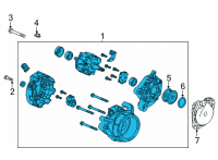 OEM 2022 Honda Civic Alternator (Reman) (Core Id 104211-3910) (Denso) Diagram - 31100-5BA-A01RM