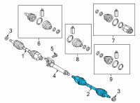 OEM 2022 Kia Sorento Shaft Assembly-Drive, LH Diagram - 49500R5600