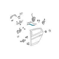 OEM 2009 Acura TL Cable, Rear Door Inside Handle Diagram - 72631-TK4-A01