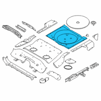 OEM Nissan Rogue Floor - Rear, Rear Diagram - 74514-4BA0A