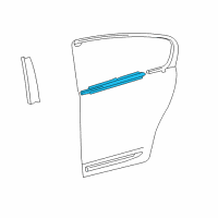 OEM 2008 Lexus GS350 Moulding Assy, Rear Door Belt, LH Diagram - 75740-30410