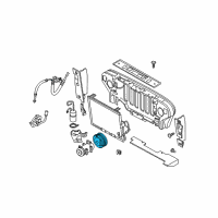 OEM 2000 Jeep Wrangler Clutch-A/C Compressor Diagram - 5014415AA